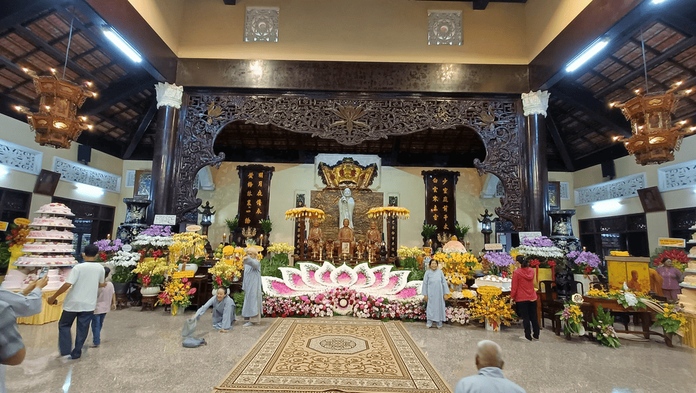 Nhà giảng đường tổ chức các khoá giảng Phật pháp. (Nguồn: Chùa Ninh Tảo)